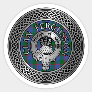 Clan Fergusson Crest & Tartan Knot Sticker